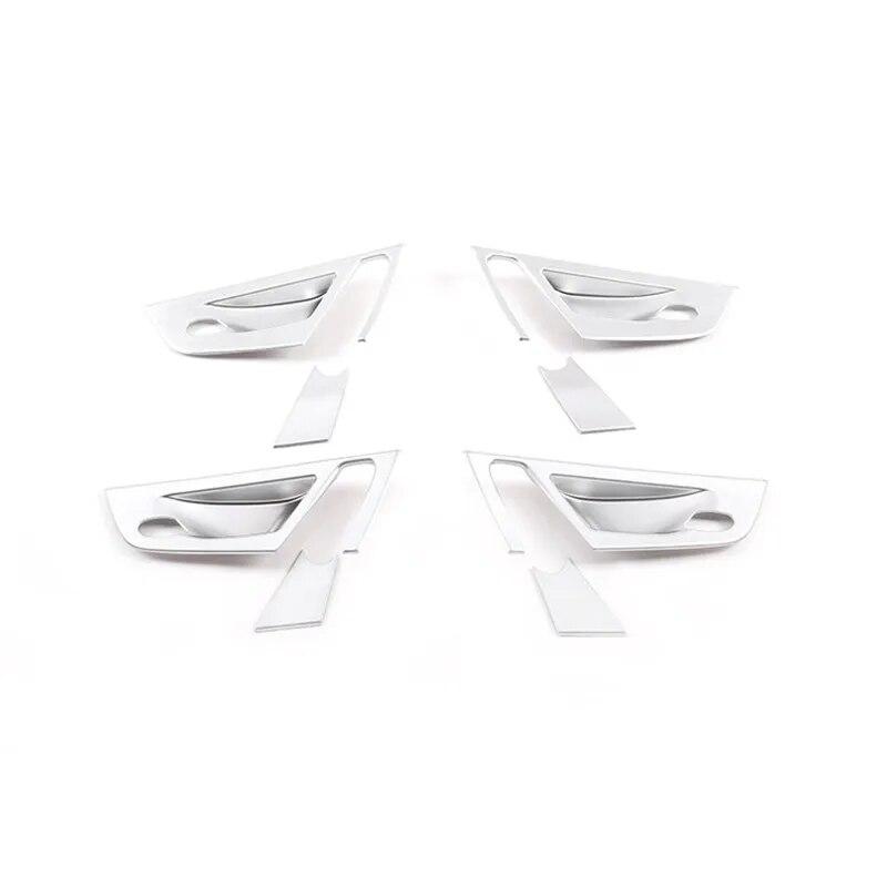 

ABS автомобильный Стайлинг, внутренняя дверная чаша, накладка, наклейки, подходят для BMW X3 E83 2006-2010, автомобильные аксессуары для интерьера серебряный