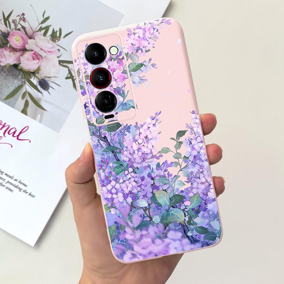 Für Tecno Camon 18 18i 18P 18 Premier Hülle Niedliche Katze Blumen Cartoons Cover Für Camon18 Premier Handyhülle Camon18P Weiche Funda Tasche