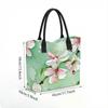  Watercolor Peach Blossom Large Tote Bag Casual Daily Shoulder Handbag for Women