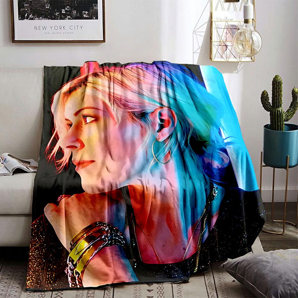 Vibrant Rainbow Portrait Blanket for All Seasons Blanket Lunch Break Throw Gift