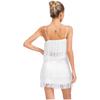 Womens 2 Piece Fringe Dance Set Adjustable Spaghetti Strap Crop Top Elastic Waist Tassel Skirt Club Party Costume