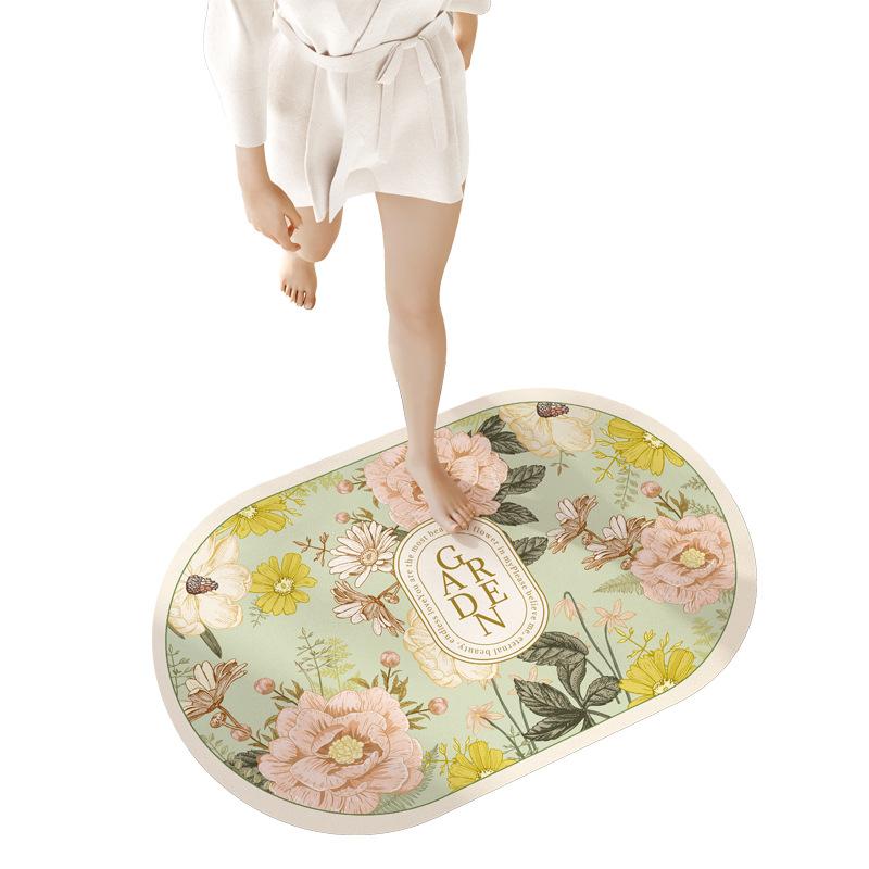 Bathroom Floor Mat, Diatom Mud, Quick-Drying Soft Mat, Toilet, Toilet Non-Slip Mat, Household Door Mat, Foot Mat