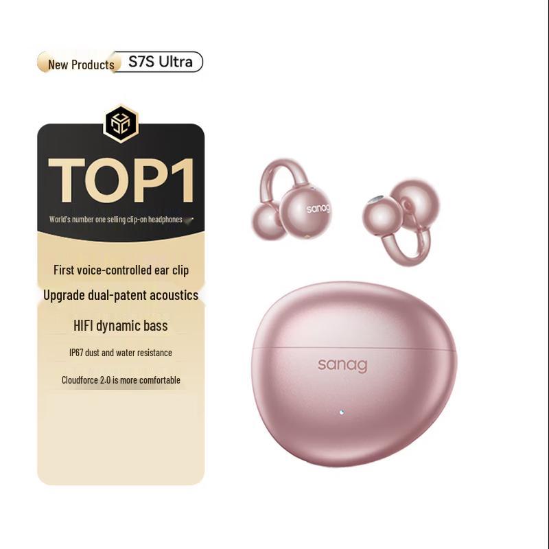 SANAG S7S Ultra Ear-Clip Bluetooth Headphones