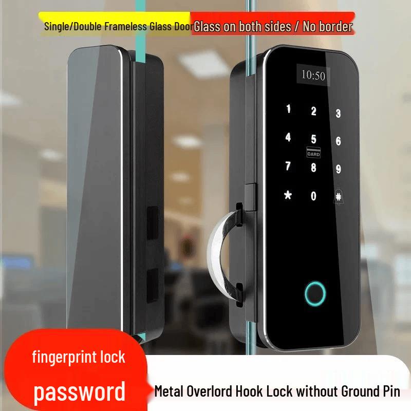 

ZUCON F491 Wireless Fingerprint & Password Glass Door Lock CN plug (adapter included)