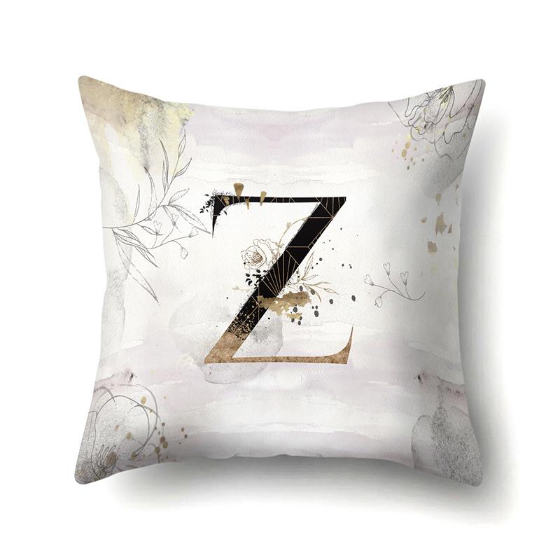 

Полиэстеровая наволочка Машина Тушь и Древний стиль Дом 26 английских букв Принт Наволочка для диванной подушки No pillow core