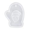 Decorações de Molde de Cola Conjunto de Enfeites de Natal Moldes de Silicone Resina para Enfeites Artesanato DIY Veado Papai Noel Boneco de Neve Epóxi