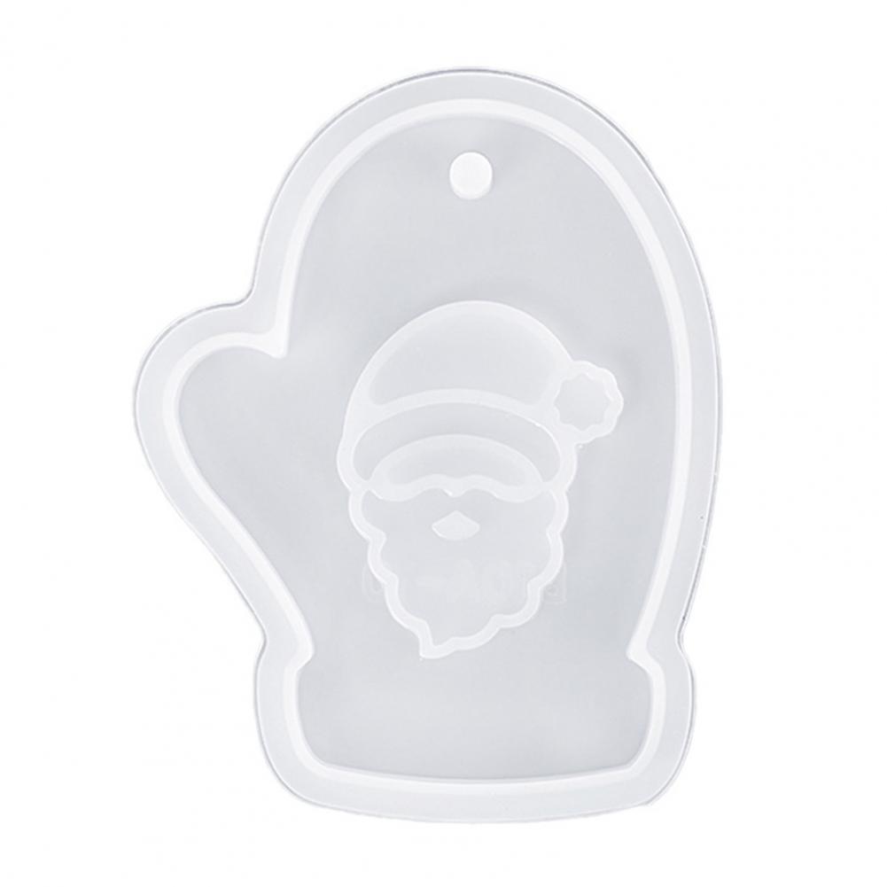 Decorações de Molde de Cola Conjunto de Enfeites de Natal Moldes de Silicone Resina para Enfeites Artesanato DIY Veado Papai Noel Boneco de Neve Epóxi