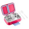Lunch Box Termica in Acciaio Inossidabile per Bambini, 2 Scomparti, Ermetica, Contenitore Bento, per Scuola, Ufficio, Picnic