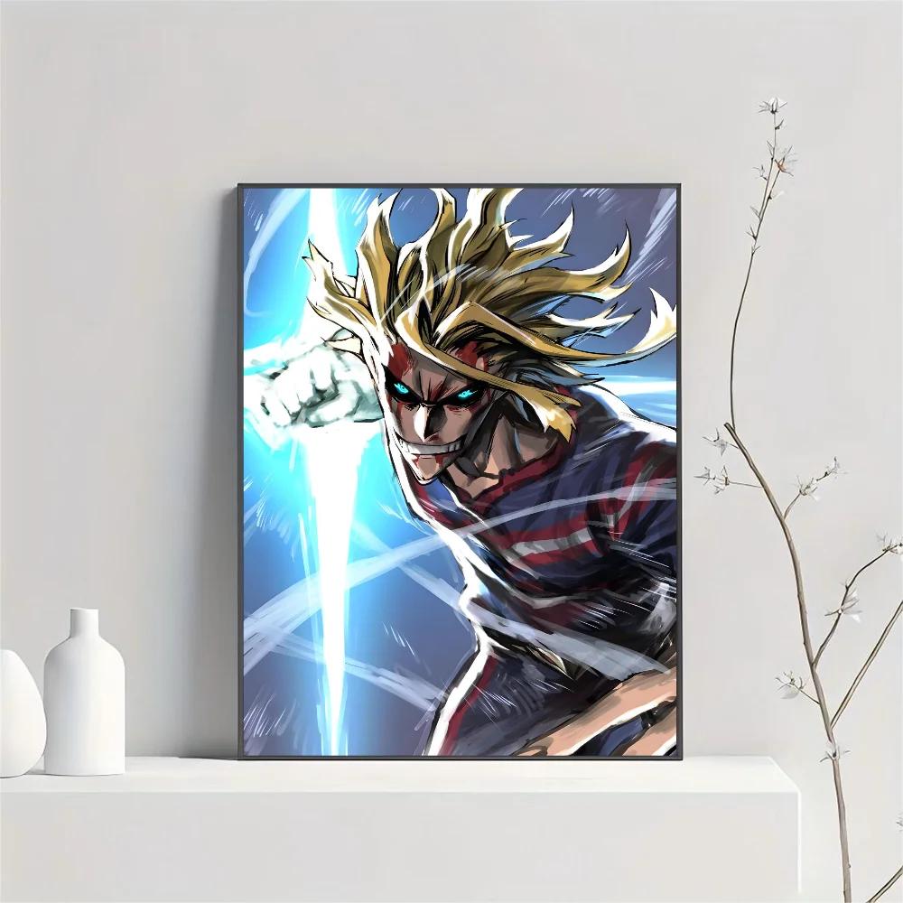 1pc Japan Hot Classic Anime Boy All Might My Hero Academia Poster HD Posters Home Room Bar Cafe Decor Art Wall Painting Picture