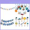 Space-themed Party Decorations Spiral Hangings, Flags, Cake Toppers, Wholesale Customization