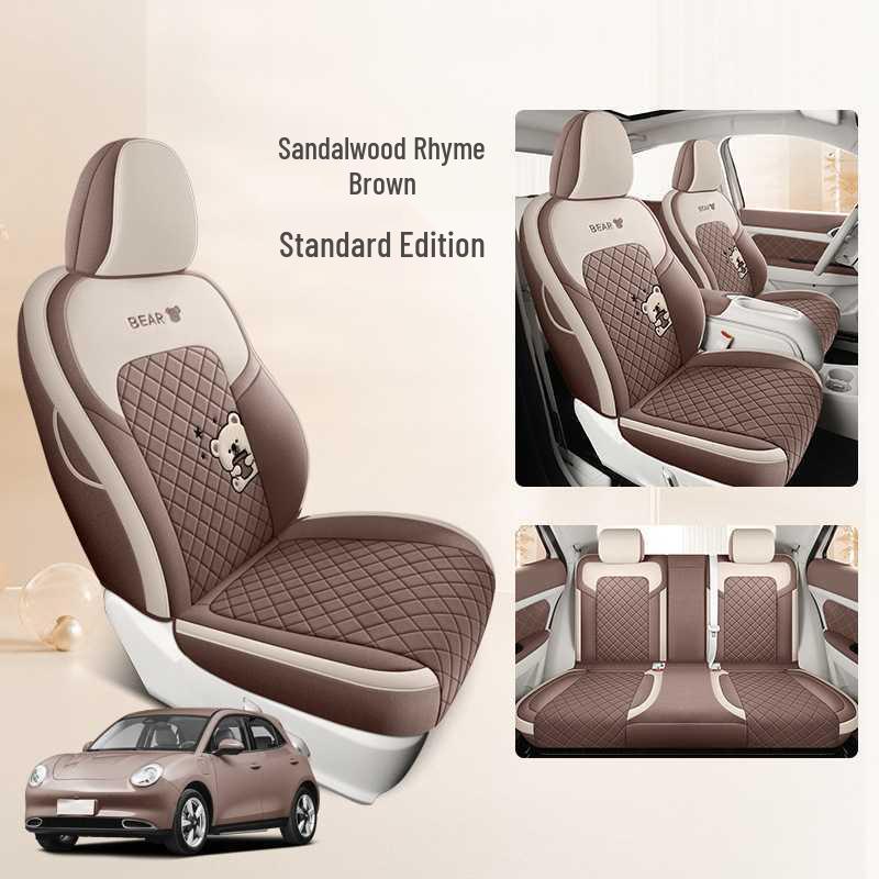2024 ORA Good Cat All-Season Breathable Linen Car Seat Cover Set ORA Good Cat Special Five-seater Full Coverage
