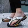 Men Flip Flops Slippers White Outdoor Summer Brown Roman Sandals Black Open Toe Beach Shoes Plus Size