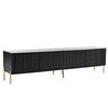 Black TV Cabinet, 190 cm(L) X 38 cm(W) X 48 cm(H), Golden Table Legs