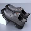 2025 soft sole soft surface men's spring explosion casual leather shoes low top Martin shoes big head tooling versatile tide