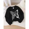 European sizes Girls Soft Crewneck Sweatshirt Make Your Heart The Prettiest Thing Print, Casual All-Match, Ideal Holiday Present
