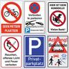 Vintage Metal Tin Sign, Retro Caution No Parking Plaque for Home Gate Street Wall Decor