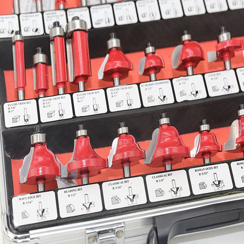 Set de freză din carbură de tungsten cu tijă de 6 mm și 8 mm, 35 buc. Cuțit de tăiere pentru prelucrarea lemnului, frezare