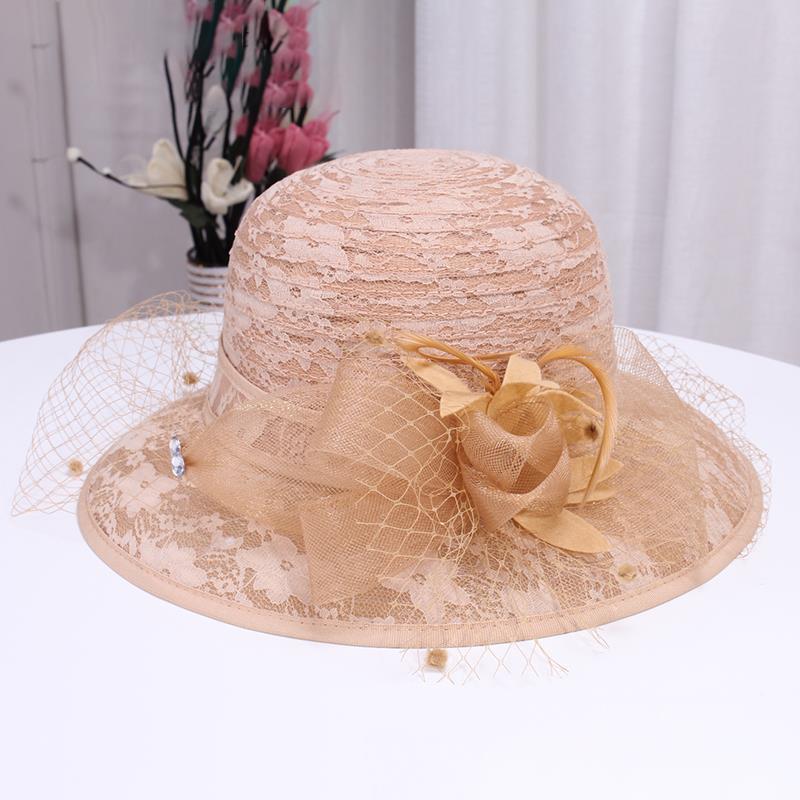 

Винтажная летняя шляпа от солнца с бантом — модный дизайн с кружевом и сеткой, защита от ультрафиолета, идеально подходит для женщин, занимающихся активным отдыхом M（56-58cm） хаки