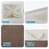 MiyabiLife Storage Storage Storage Set of 40cm x 30cm x 24cm with Drawstring Lids Boxes, Baskets, Containers, 3, (W) (D) (H), White/Brown,