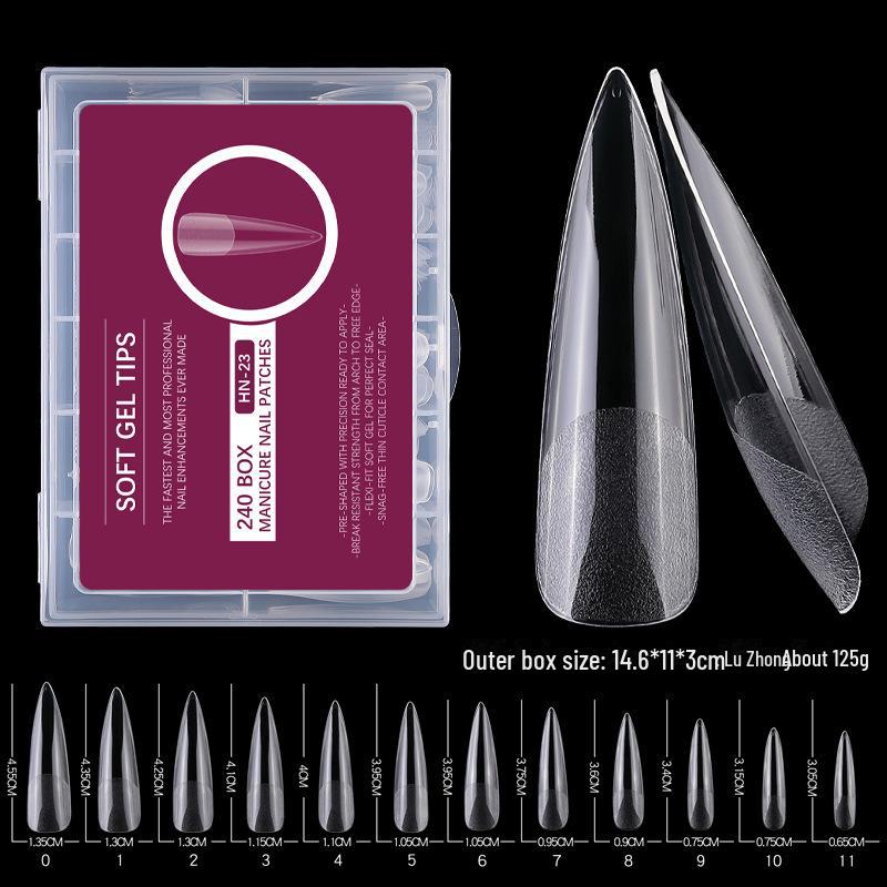 

Набор для дизайна ногтей XXL из полупрозрачного матового бесшовного квадратного материала - 240 шт.