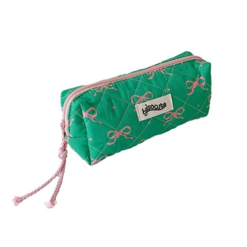 Multipurpose Pen Case 7.6x3.4x3Inch Large Capacity Pencil Case Zippered Pen Pouches Makeup Bag for Girl Women Travel 1 зелёный