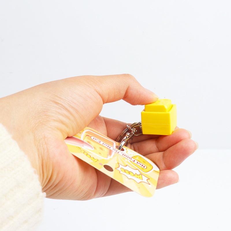 1 Peça Chaveiro Fofo de Teclado de Queijo Brinquedo Fidget Alívio do Estresse Portátil Brinquedo Clicável para Crianças Lembrancinhas de Festa