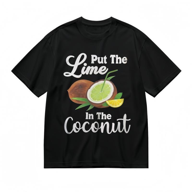 

Женская удобная дышащая классическая футболка PUT THE LIME IN THE COCONUT с принтом 2XL