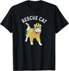 Funny Rescue Cat Firefighter Humor Animal Lover T-Shirt