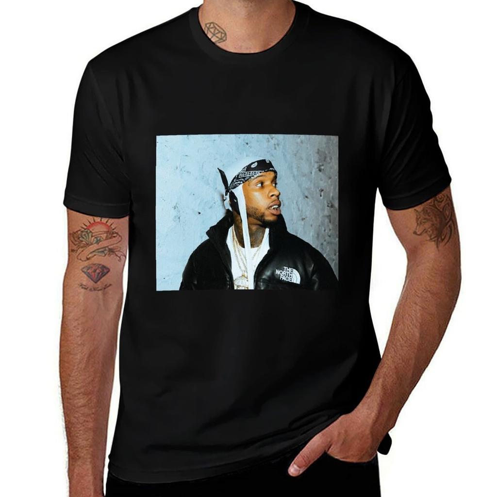 Tory Lanez Looking T-Shirt Cotton T Shirt Man Anime Tshirt T-Shirt