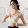 Pearl Strap Camis Women Solid Color U Neck Crop Tops Fashion Padded Tube Top Female Sleeveless Camisole