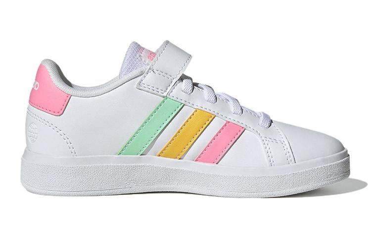 Adidas Grand Court 2.0 Little Kid 'White Multi-Color' HP8913