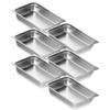 VEVOR 6 Pack Hotel Pans, Full Size Anti-Jam Steam Pan, 0.8mm Thick Stainless Steel Restaurant Steam Table Pan, 4-Inch Deep Commercial Table Pan