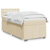 Vidaxl Continental Bed with Mattress, Cream, Fabric, 90X200 Cm