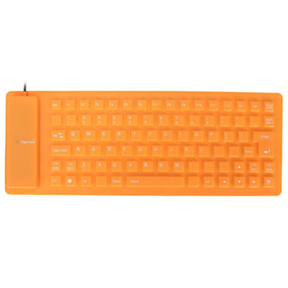85 Keys USB Wired Keyboard Silent Keys Foldable Keyboard Portable Silicone Keyboard  Home