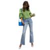 25-Year Women's European & American Style Slimming Elastic Wide-Leg Jeans