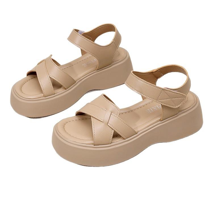 Summer New Outer Wear Casual Versatile Light Non-slip Shoes Platform Sandals Women's Word with Beach Shoes