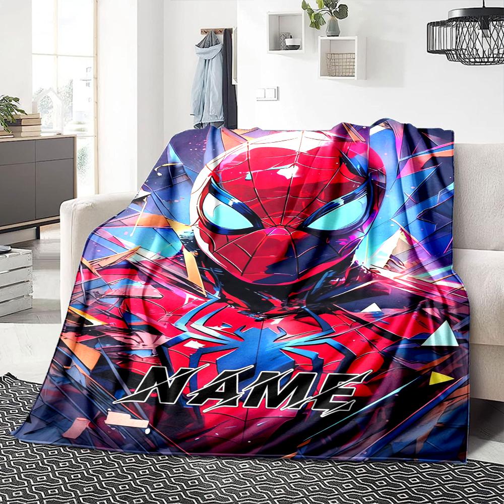 Custom Name Iron Man: Hero's Journey Blanket for Couch & Bed, Plush Cozy Fuzzy Blanket Super Soft & Warm Blankets for Fall and Winter. 090810