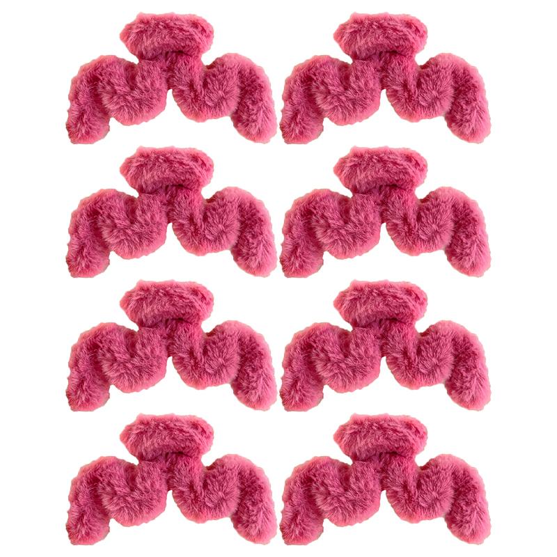 Oversized Plush Hair Clip Women Autumn Winter Wavy Hair Shark Clip Elegant Hair Accessories
