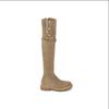 Lamb Wool Over the Knee Boots Women's Autumn and Winter Thick-soled Boots Thickened Velvet Cotton Boots Warm Snow Boots