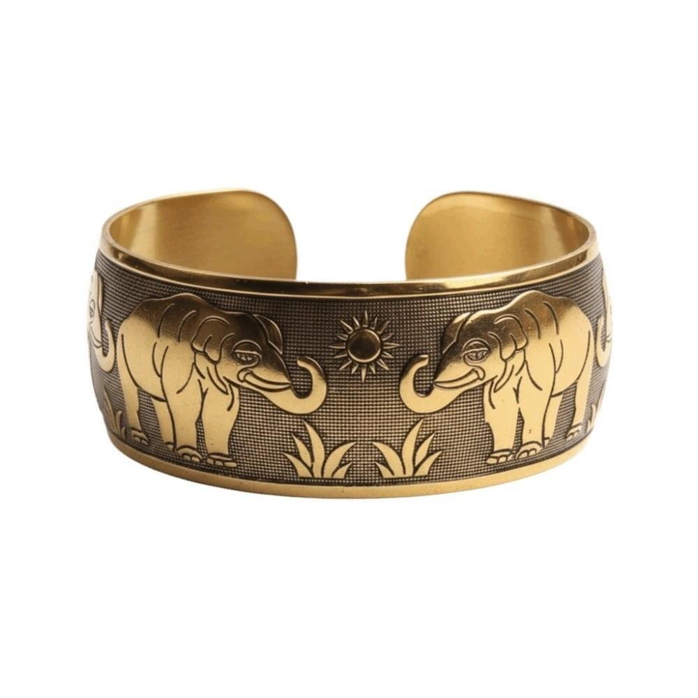 Lotus Silver Opening Bangle Vintage Thai Wrist Jewelry Carved Wide Bracelet Party