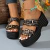 Women Leopard Print Wedges Slippers Summer New Sandals Designer Outdoor Beach Shoes Sexy Platform Slippers Women Slides Women