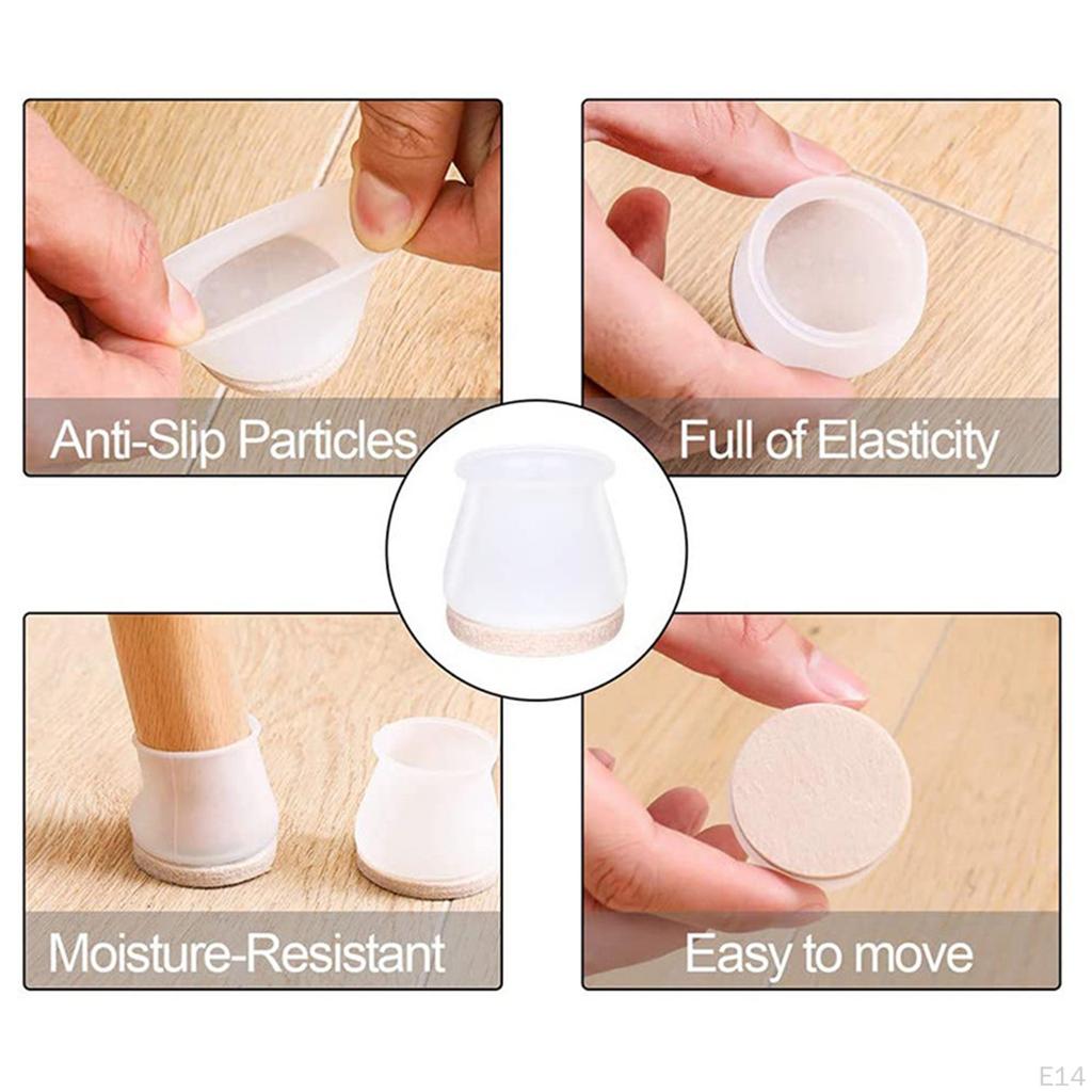 Leg Covers to Floors, 20 Pcs Non- Silicone Caps, for Floor Scratches and Noise