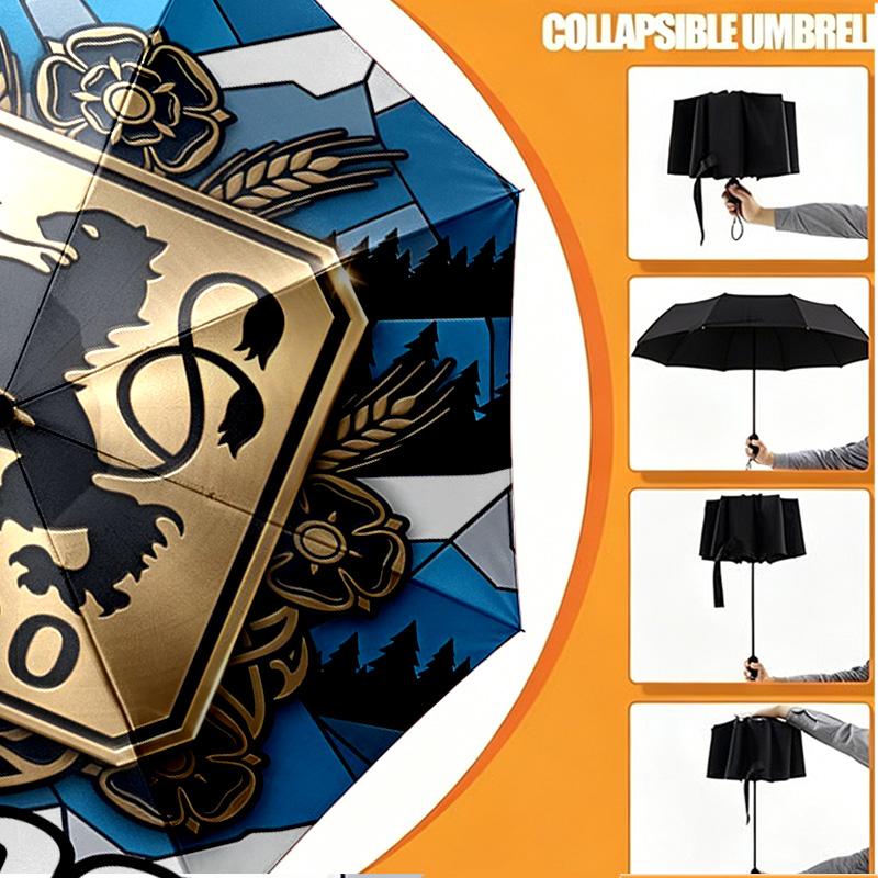 Custom Name Personalized 1860 Munchen football club Print Umbrella, Auto Open Close, 8‑Rib Sturdy Frame, Commute Camping Hiking Use, Birthday Gift