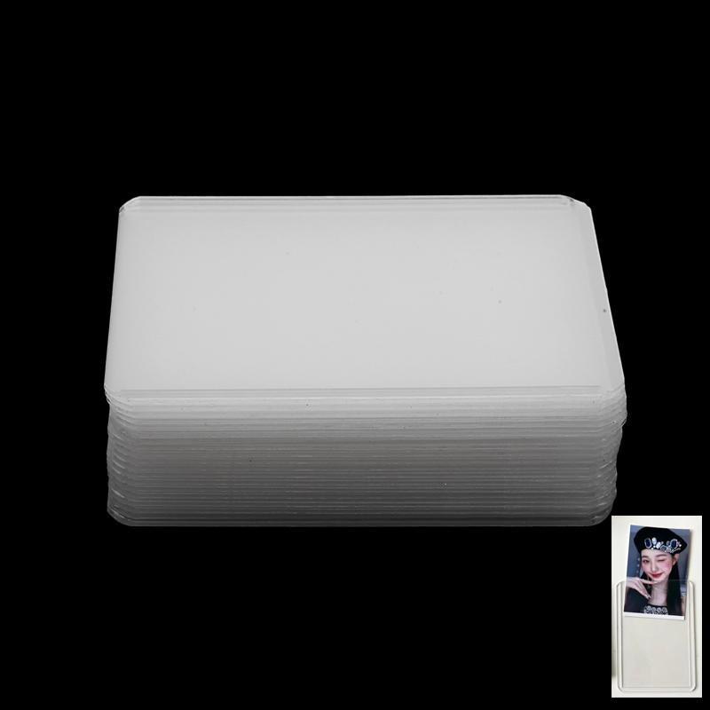 Hard Card Holder for Kpop Idol Photo Cards Protective Sports Collectible Trading PVC Card Sleeves Display Case Transparent 20Pcs