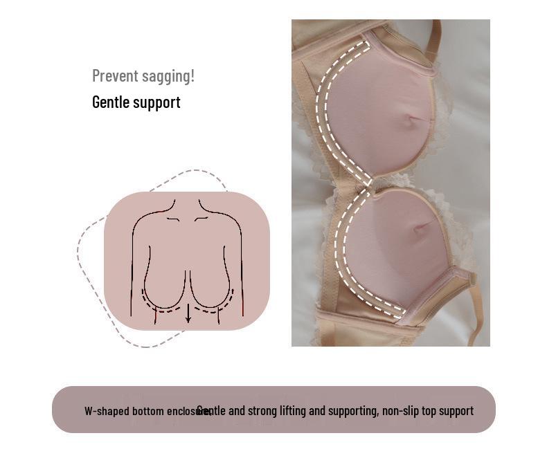 Lace Lingerie Set: Push-up, Wire-Free, Adjustable Support Bra for Small Busts.