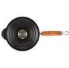 Кастрюля Le Creuset профессиональная с деревянной ручкой 18 см черная глянцевая (21139181402460)