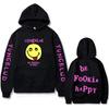 Худи с принтом Yungblud Be Fookin Happy Унисекс Повседневные флисовые толстовки Мужские Женские Рок Оверсайз С принтом Пуловер