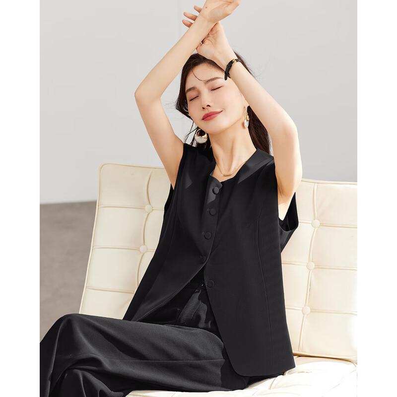 TERRE BLEUE Damen Professioneller Lockerer Weste-Blazer