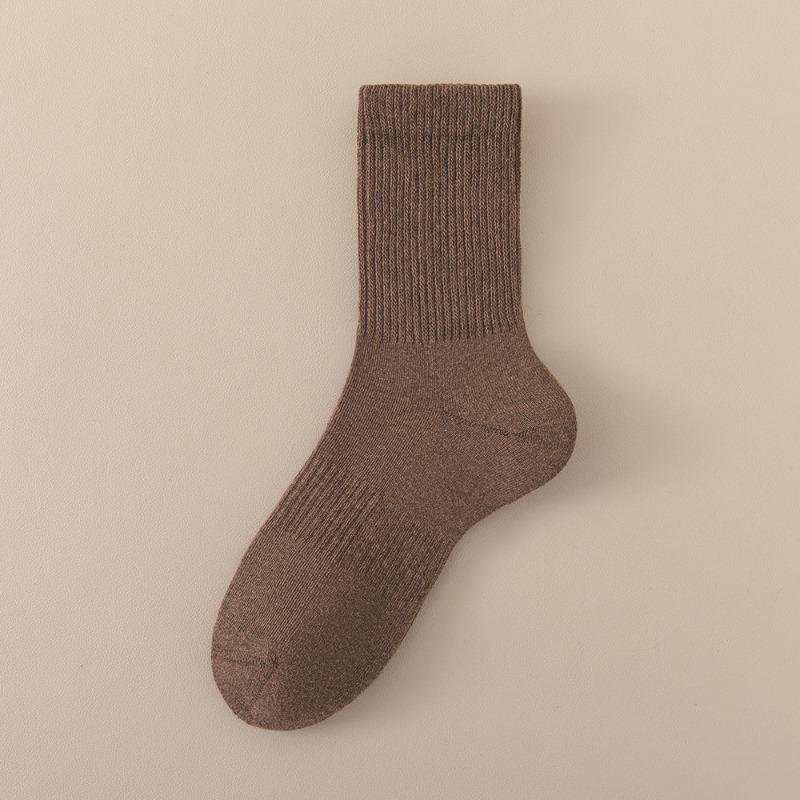 Damen Herbst- und Winter Samt und Dicke Warme Baumwolle Atmungsaktive Frotteesohle Sport-Röhrensocken