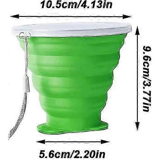 2 Pcs Collapsible Water Cup Silicone Collapsible Cup Camping Collapsible Cup Collapsible Cup with Lid Portable Silicone Water Cup Suitable for Outdoor
